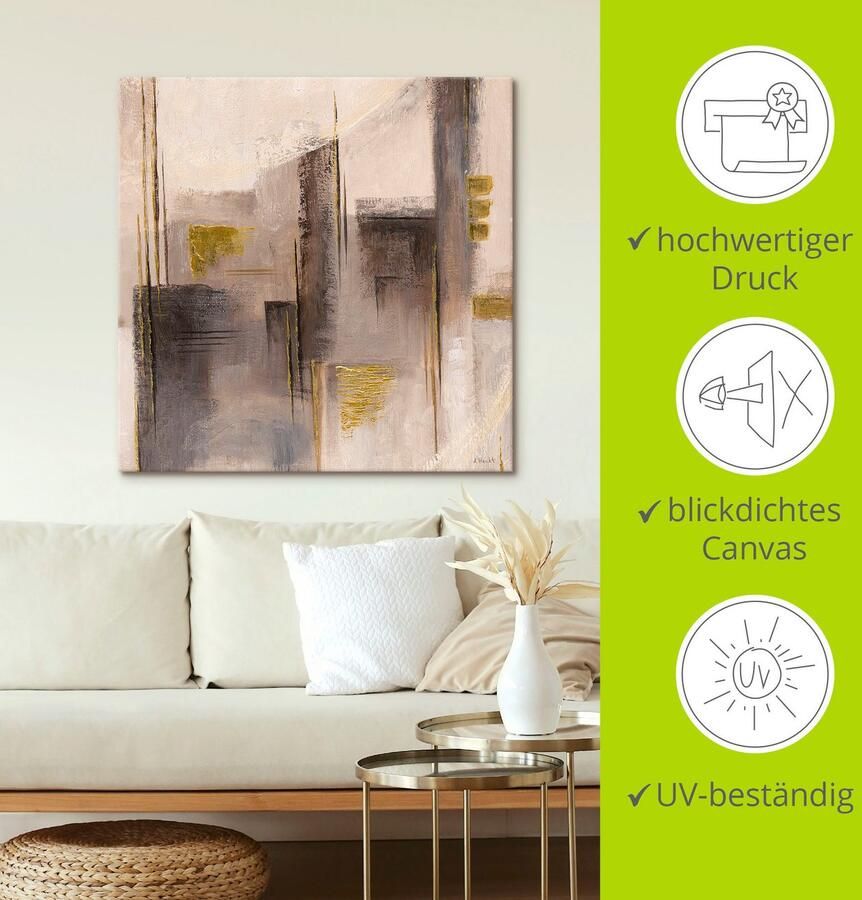 Artland Artprint op linnen Abstracte skyline I gespannen op een spieraam - Foto 3