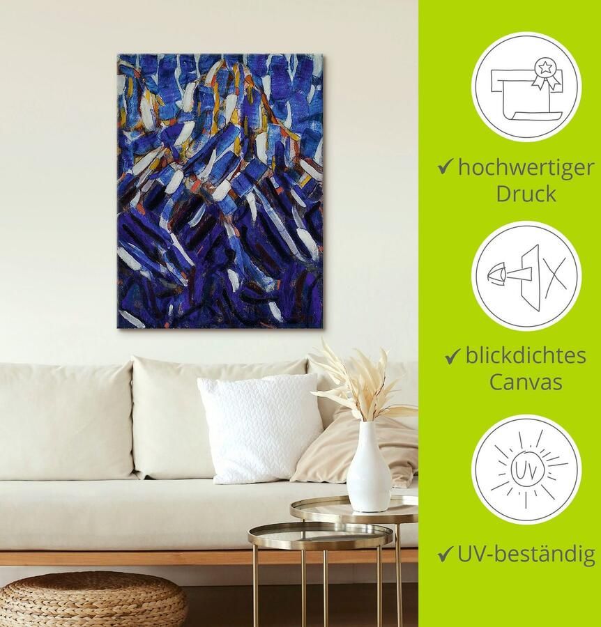 Artland Artprint op linnen Abstractie (de blauwe berg). 1912 - Foto 2