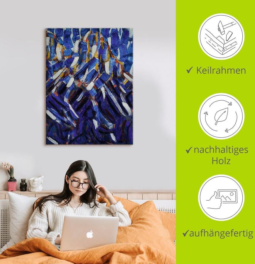 Artland Artprint op linnen Abstractie (de blauwe berg). 1912