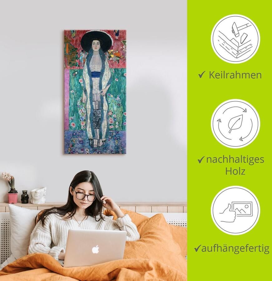 Artland Artprint op linnen Afbeelding Adele Bloch-boer II. 1912