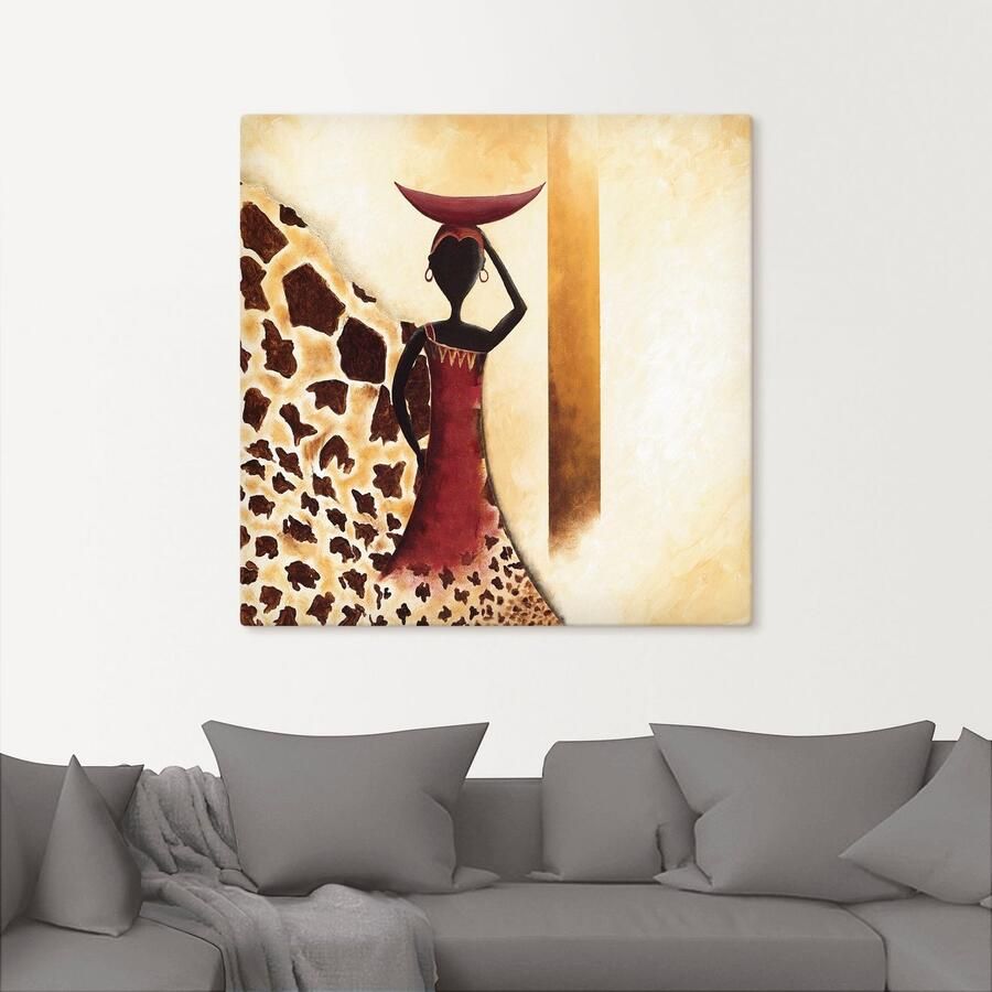 Artland Artprint op linnen Afrikaanse vrouw II gespannen op een spieraam - Foto 2