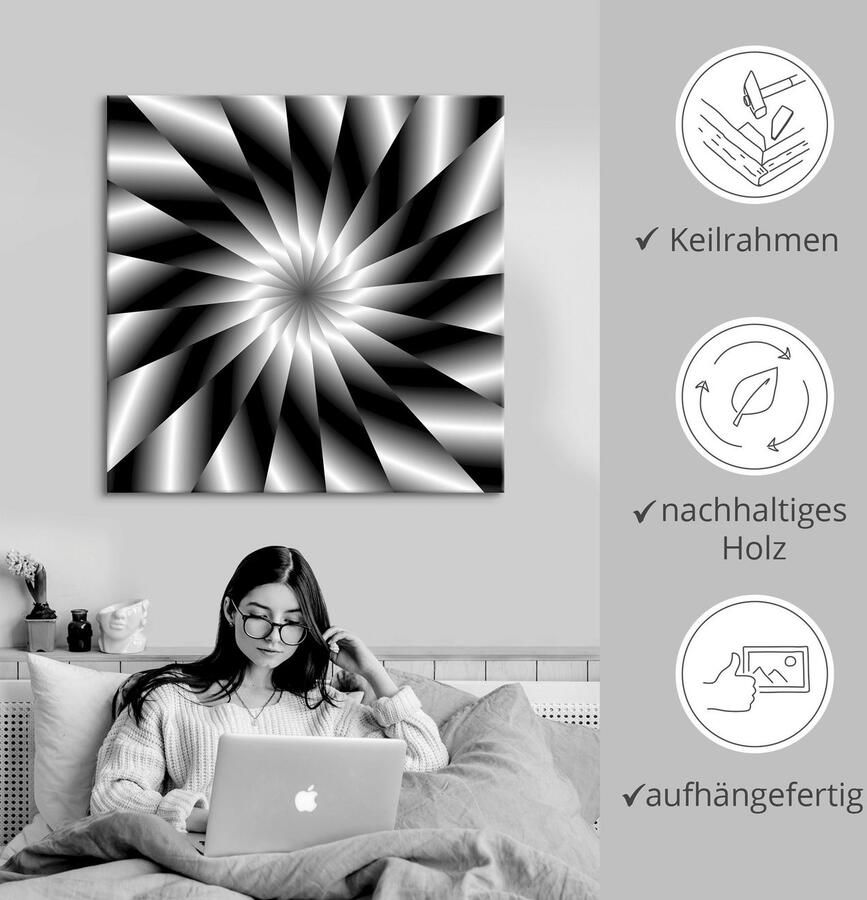 Artland Artprint op linnen Als een turbine gespannen op een spieraam - Foto 2