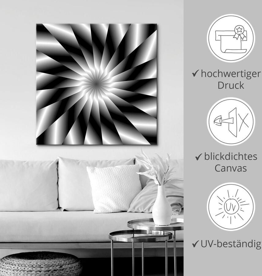 Artland Artprint op linnen Als een turbine gespannen op een spieraam - Foto 3