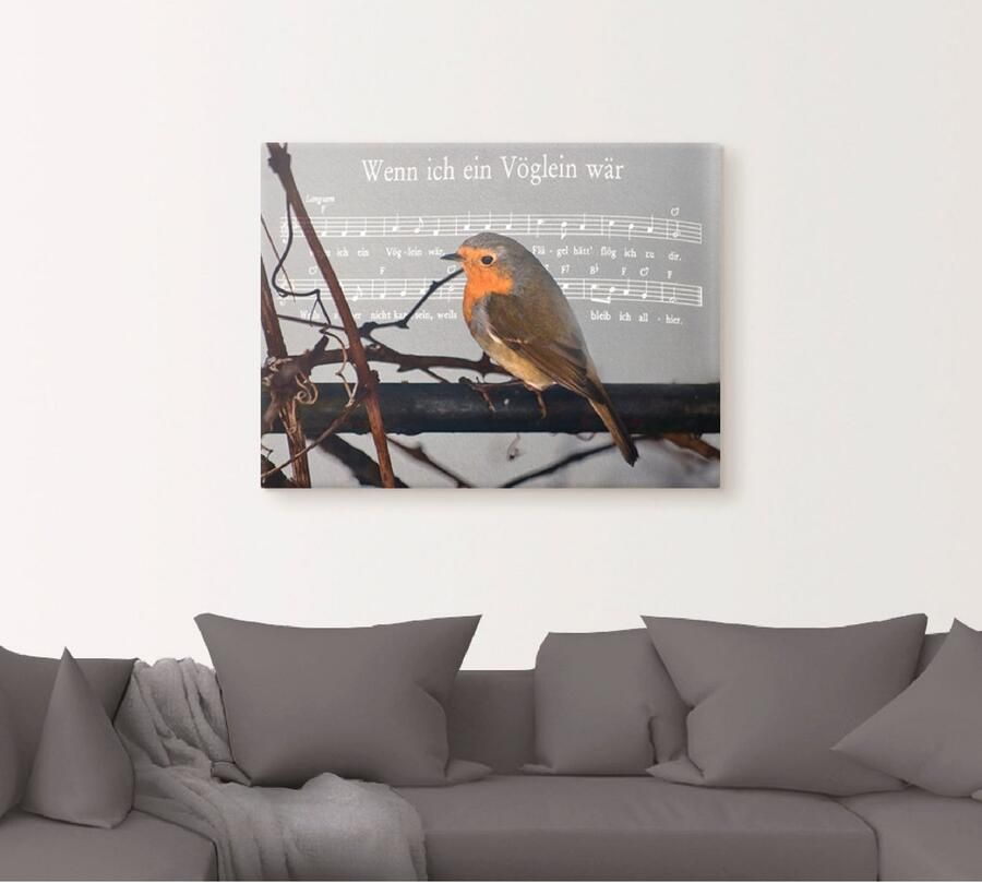 Artland Artprint op linnen Als ik een vogeltje was gespannen op een spieraam - Foto 4