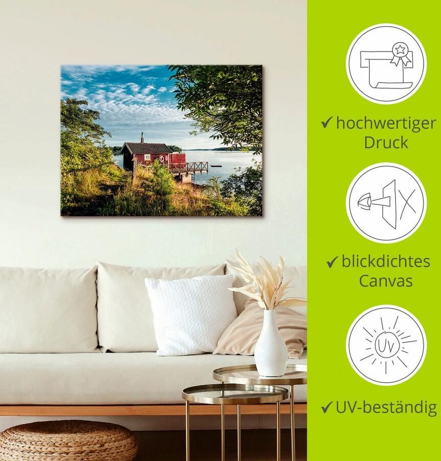 Artland Artprint op linnen Archipel Zweedse kust I gespannen op een spieraam - Foto 2