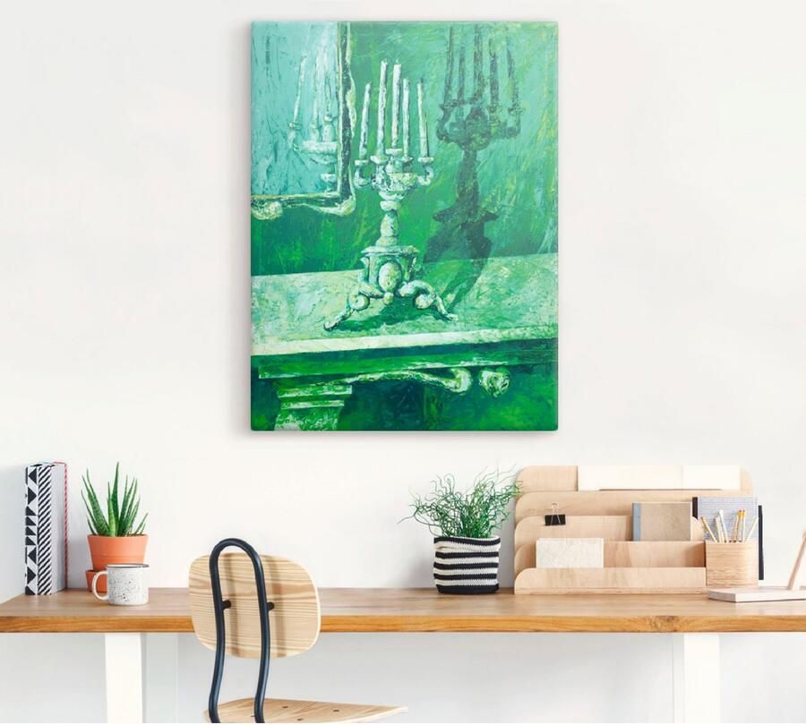 Artland Artprint op linnen Barokke kandelaar - Foto 4