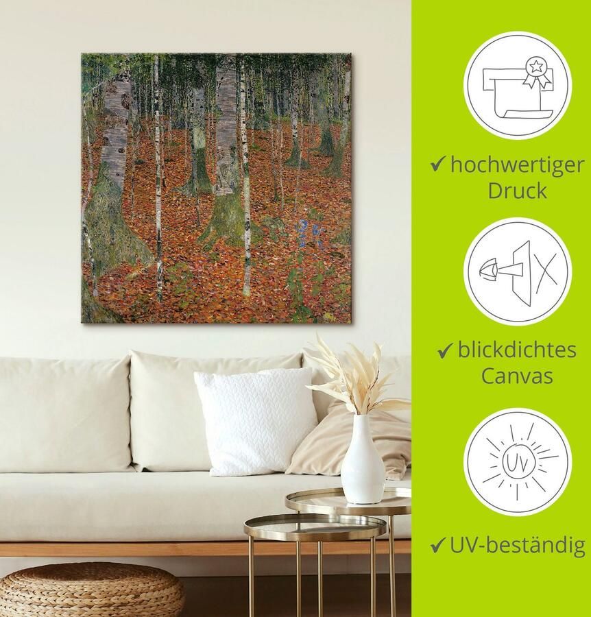 Artland Artprint op linnen Berkenbos. 1903 gespannen op een spieraam - Foto 2