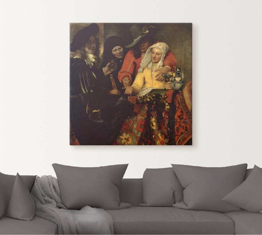 Artland Artprint op linnen Bij de koppelaarster. 1656 - Foto 6