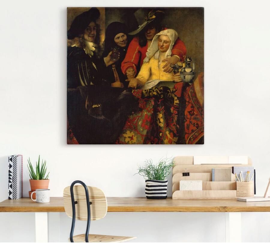 Artland Artprint op linnen Bij de koppelaarster. 1656 - Foto 4