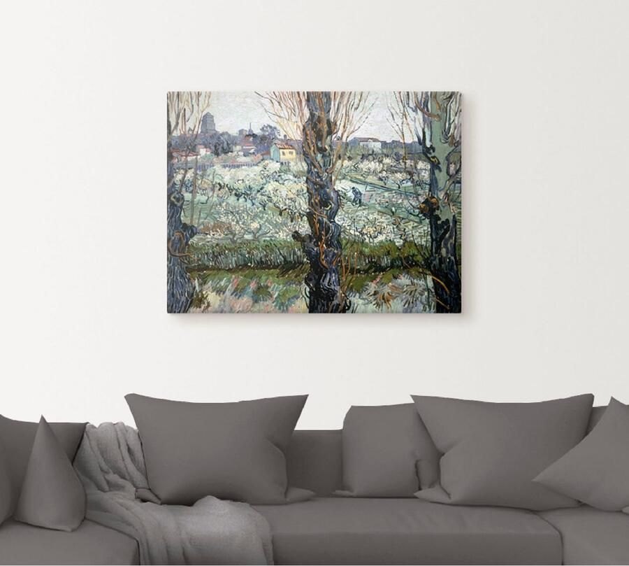 Artland Artprint op linnen Blik op Arles. 1889 gespannen op een spieraam - Foto 4
