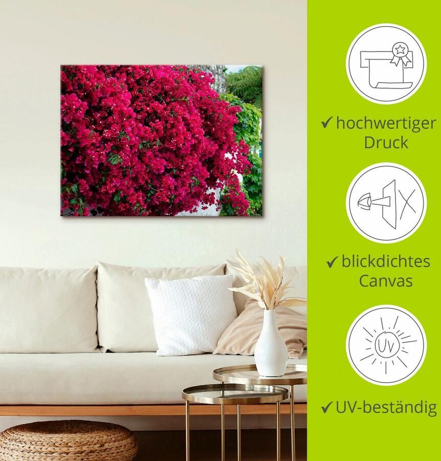 Artland Artprint op linnen Bloemen gespannen op een spieraam - Foto 2