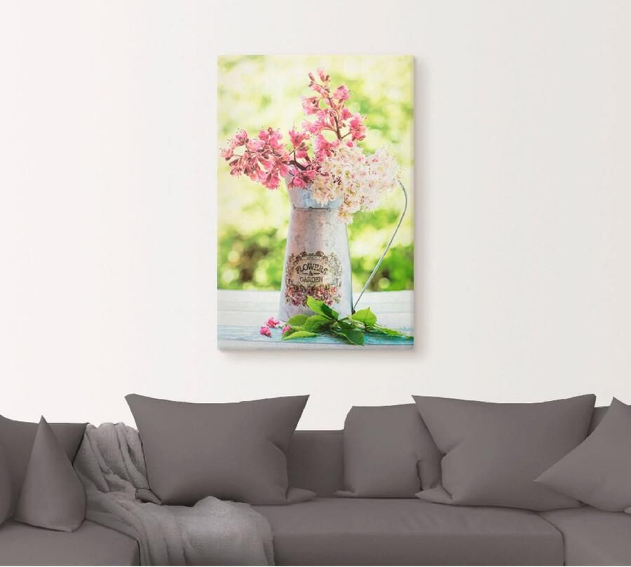 Artland Artprint op linnen Bloemen kastanjeboom in kan - Foto 4
