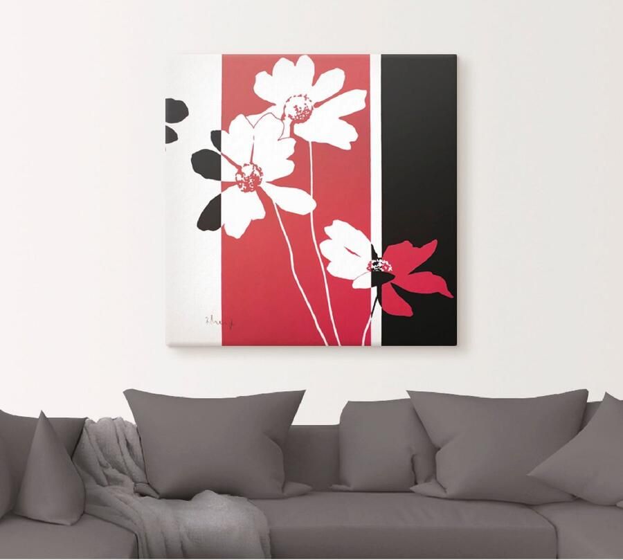 Artland Artprint op linnen Bloemen samenstelling II gespannen op een spieraam - Foto 4