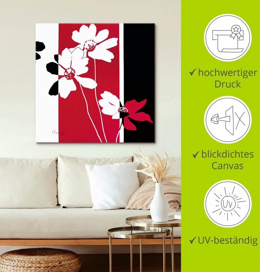 Artland Artprint op linnen Bloemen samenstelling II gespannen op een spieraam - Foto 2