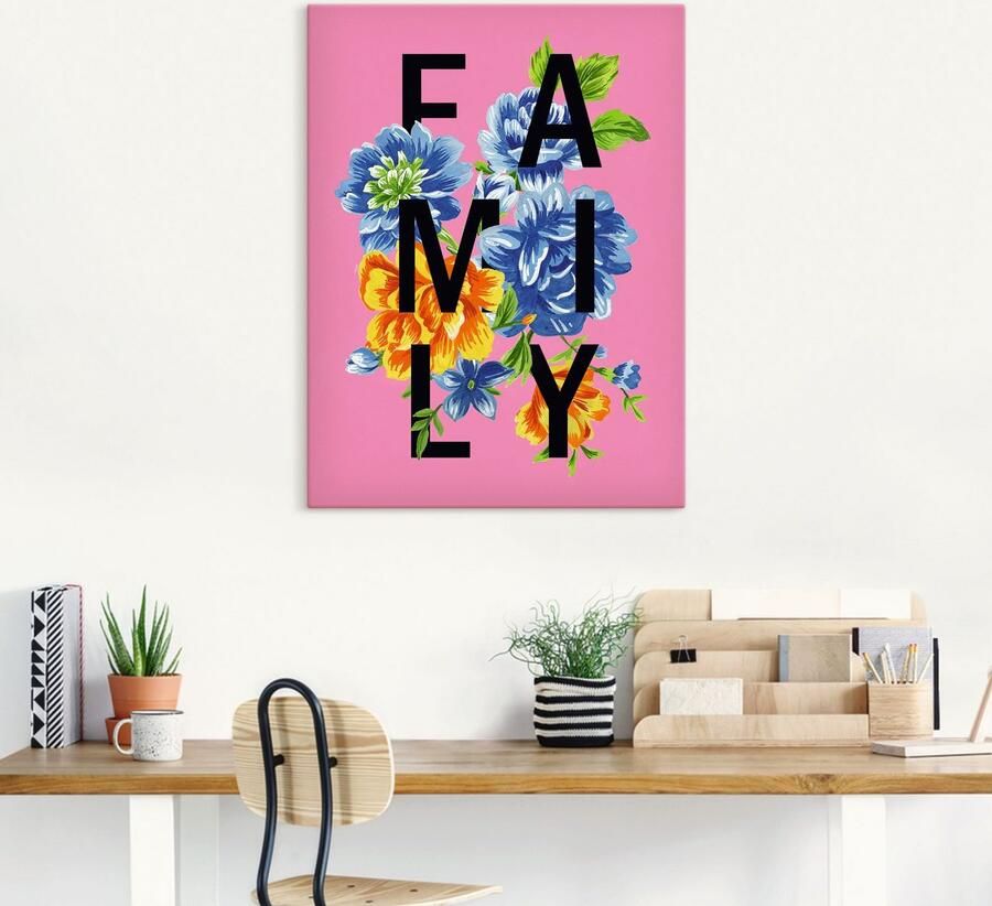 Artland Artprint op linnen Bloemencitaat I gespannen op een spieraam - Foto 4