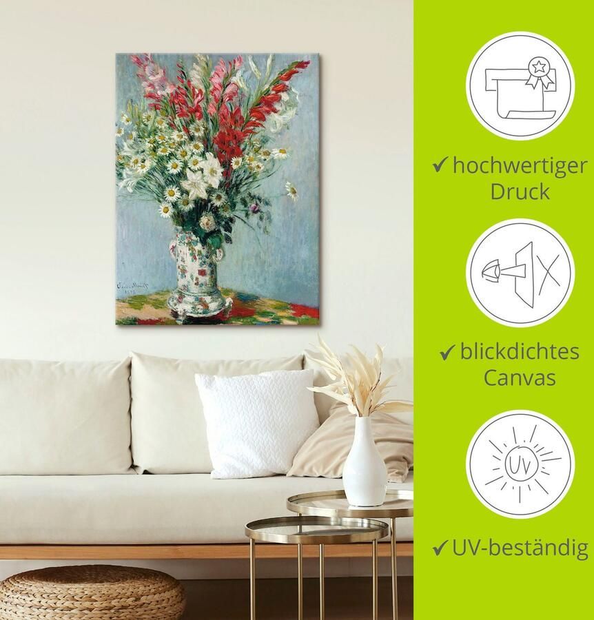 Artland Artprint op linnen Bos bloemen gespannen op een spieraam - Foto 2