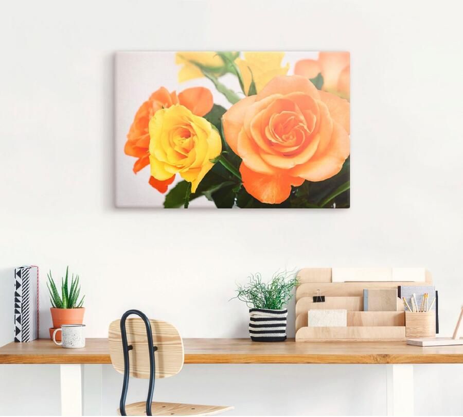 Artland Artprint op linnen Bos rozen gespannen op een spieraam - Foto 3