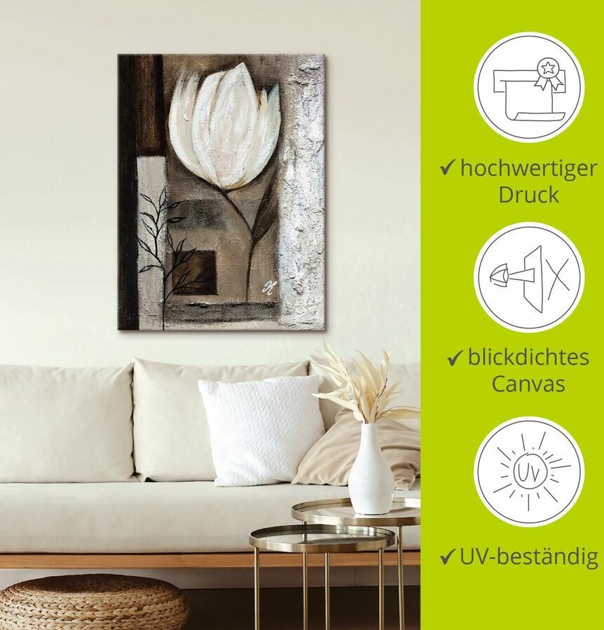 Artland Artprint op linnen Bruine tulpen I gespannen op een spieraam - Foto 3
