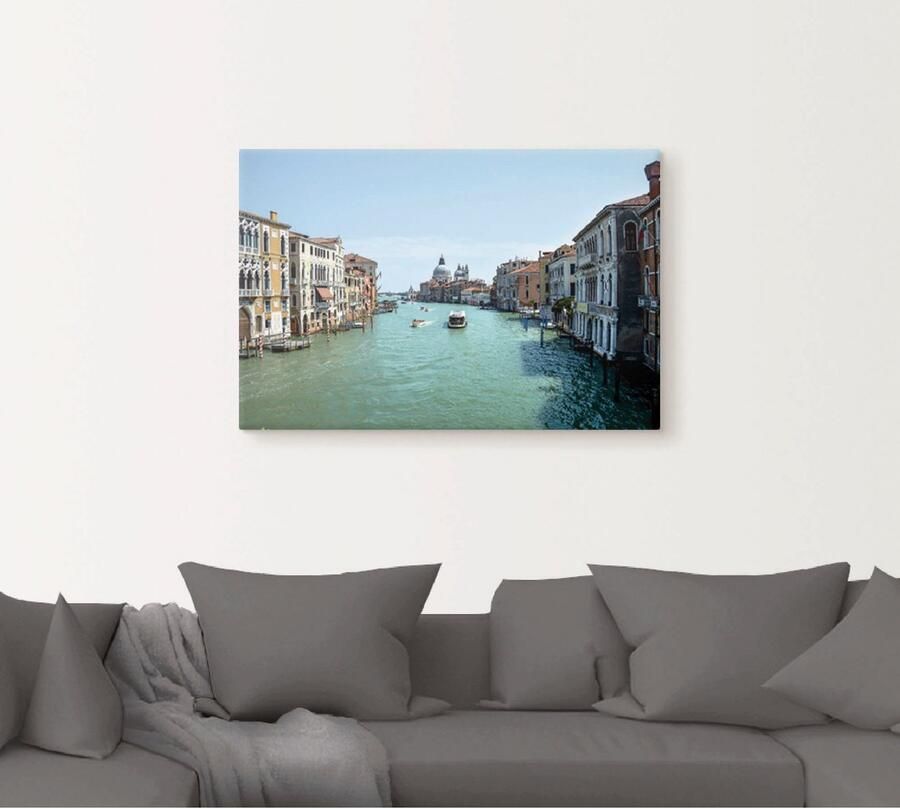 Artland Artprint op linnen Canale Grande Venetië bij zonneschijn - Foto 4