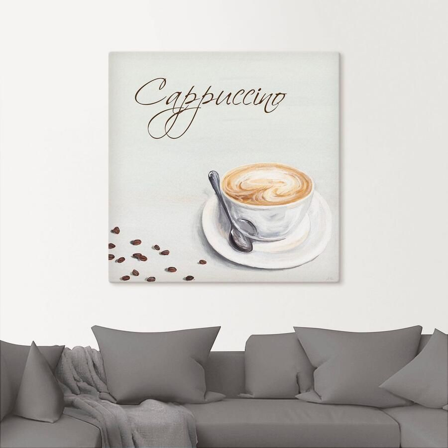 Artland Artprint op linnen Cappuccino II gespannen op een spieraam - Foto 2