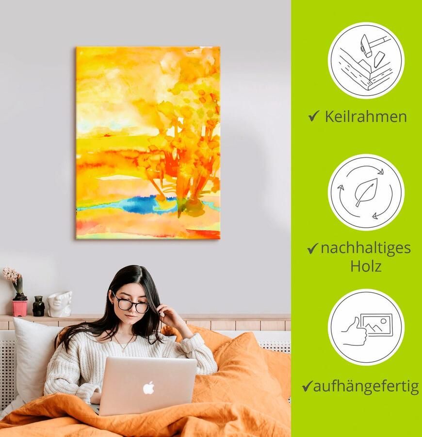 Artland Artprint op linnen Dagdroom gespannen op een spieraam - Foto 2