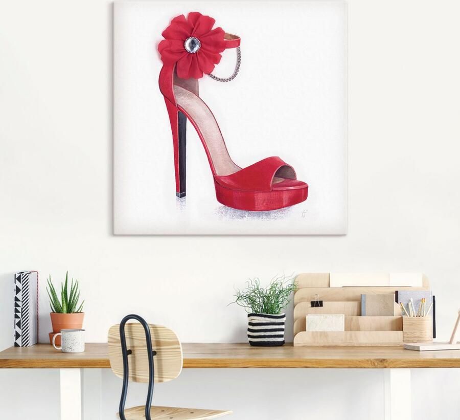 Artland Artprint op linnen Damesschoenen rood model - Foto 5