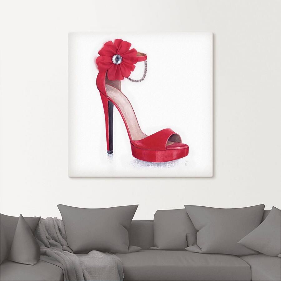 Artland Artprint op linnen Damesschoenen rood model - Foto 2