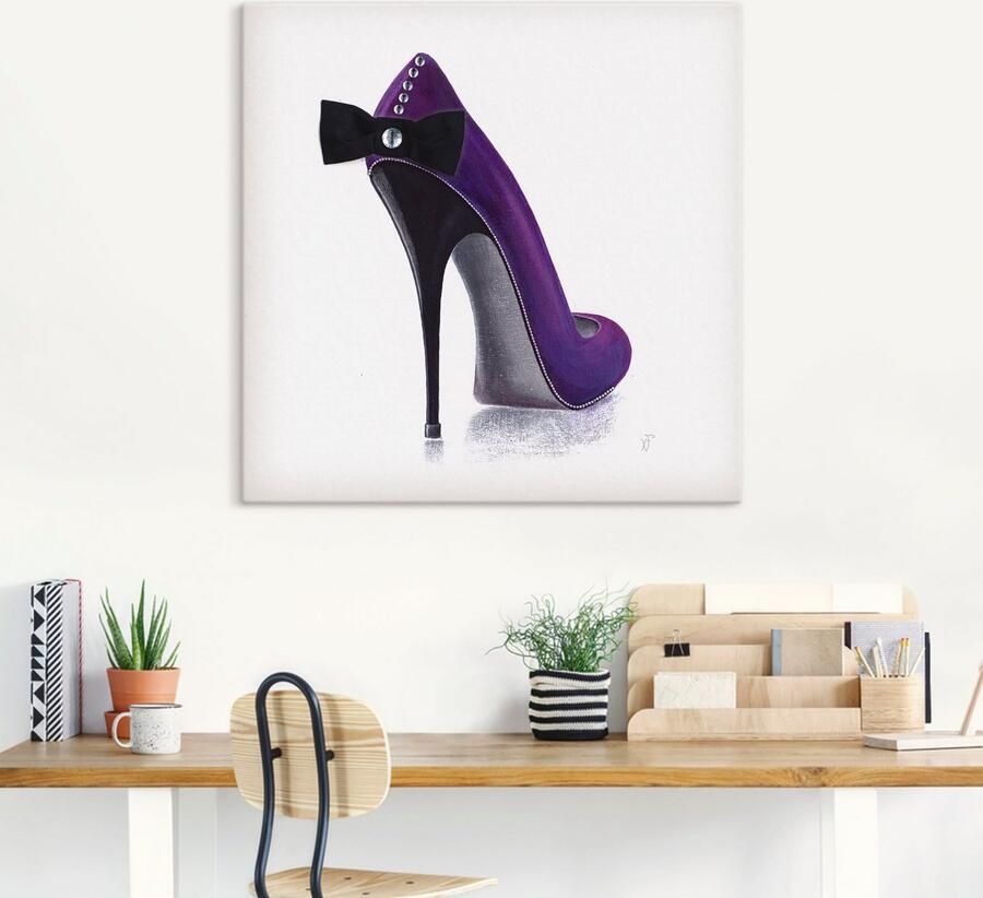 Artland Artprint op linnen Damesschoenen violet model - Foto 4