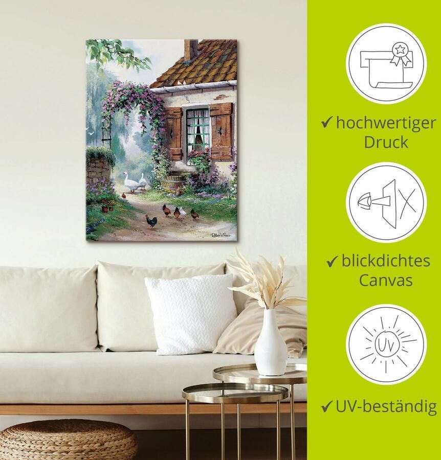 Artland Artprint op linnen De boerderij - Foto 4