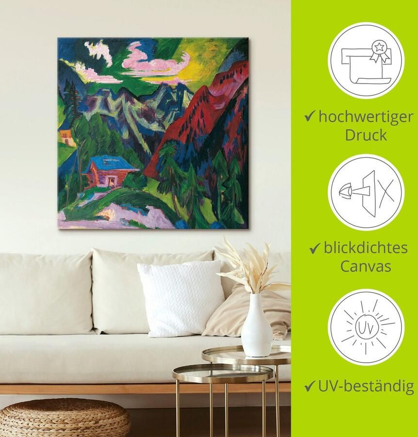 Artland Artprint op linnen De Klosterser bergen. Rond 1923 - Foto 3