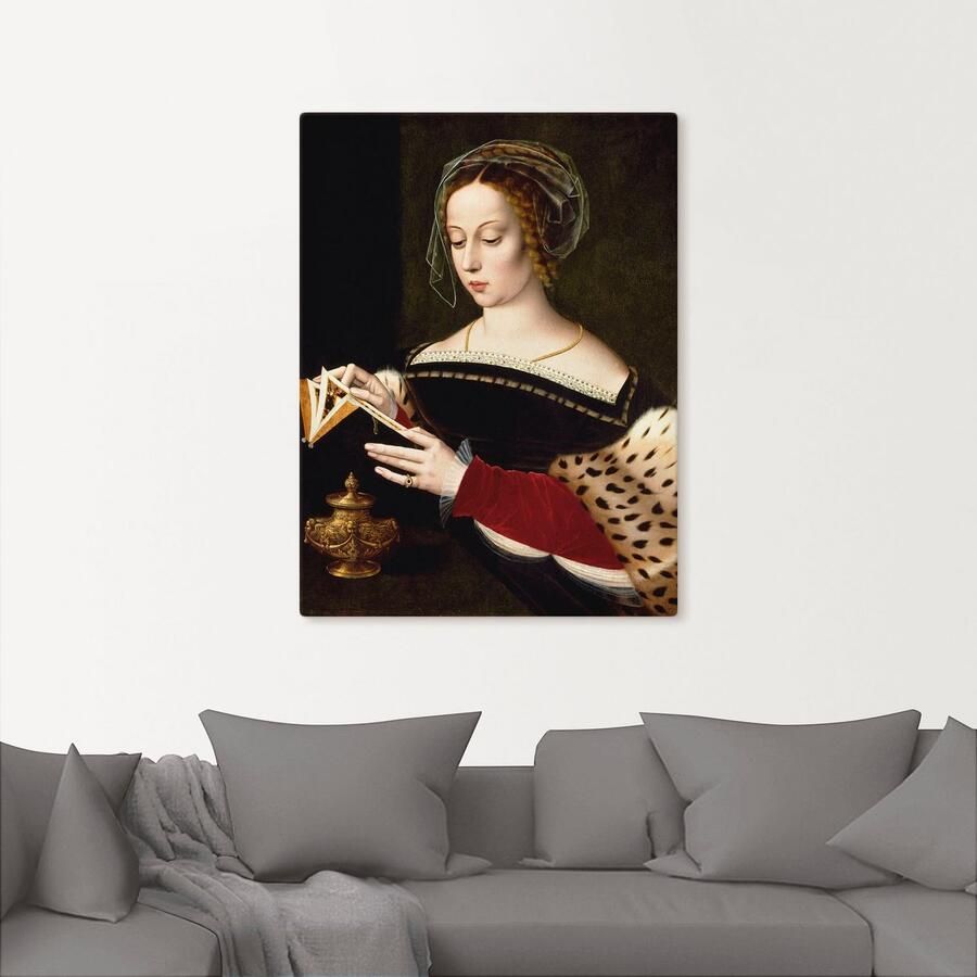 Artland Artprint op linnen De lezende Maria Magdalena