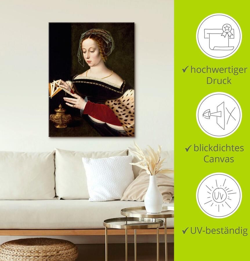 Artland Artprint op linnen De lezende Maria Magdalena - Foto 3
