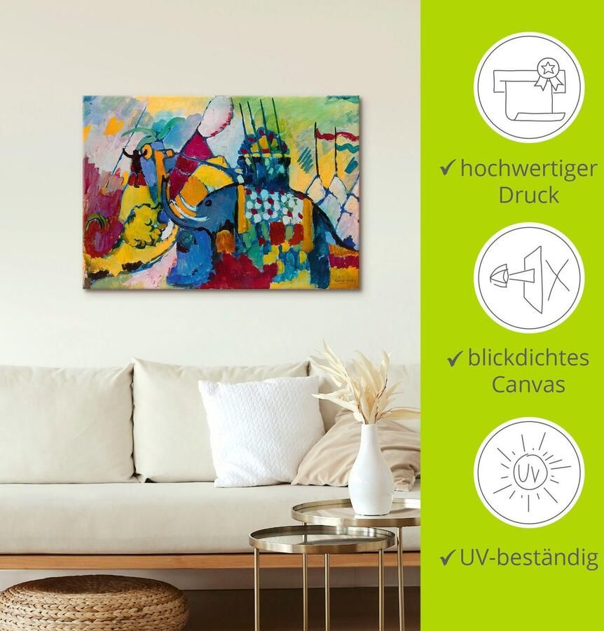 Artland Artprint op linnen De olifant. 1908 gespannen op een spieraam - Foto 2