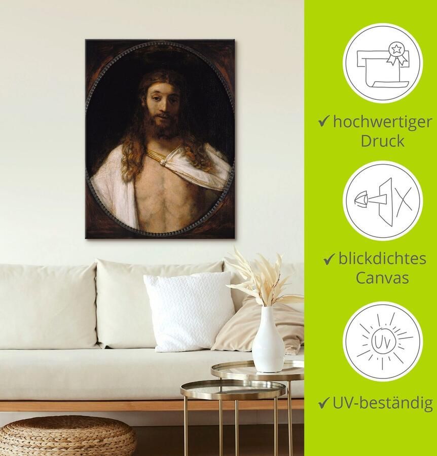 Artland Artprint op linnen De opgestanee Christus. 1661 - Foto 2