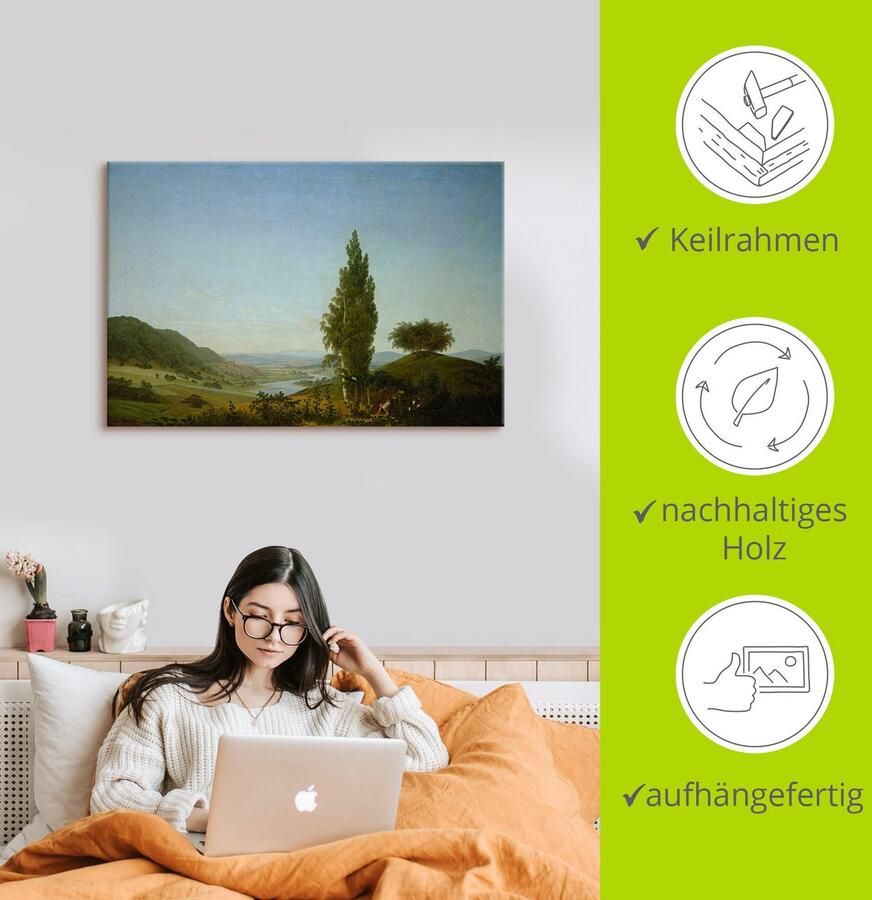 Artland Artprint op linnen De zomer. 1807 gespannen op een spieraam