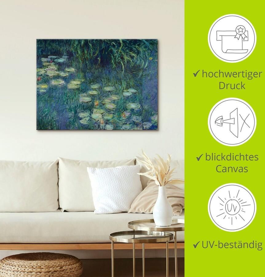 Artland Artprint op linnen Deel waterlelies Musée de l'Orangerie - Foto 2