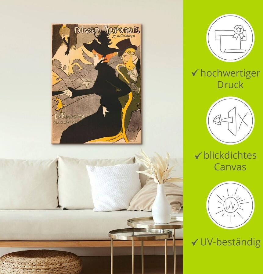Artland Artprint op linnen Divan Japonais. Frankrijk Parijs - Foto 3