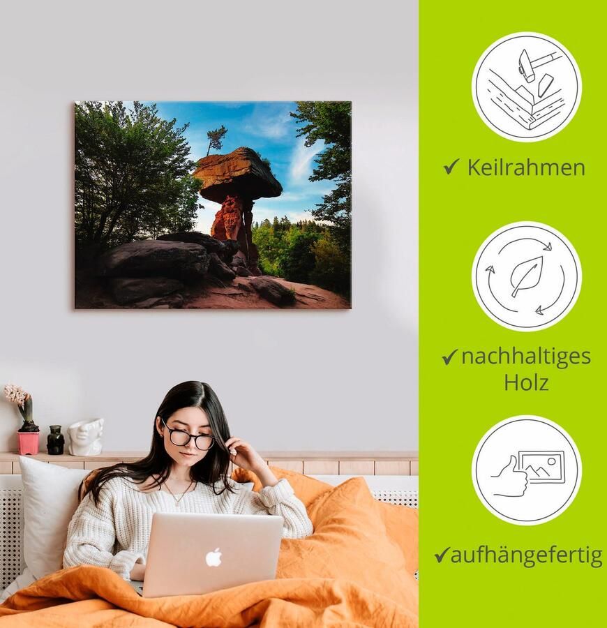 Artland Artprint op linnen Duivelse tafel gespannen op een spieraam