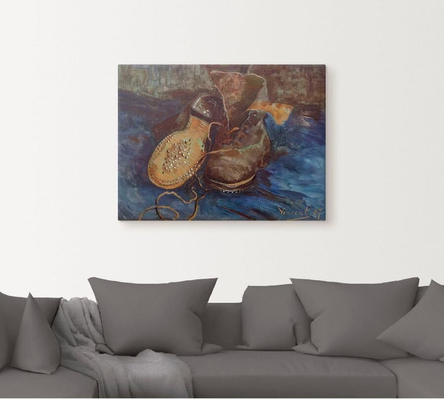 Artland Artprint op linnen Een paar laarzen 1887 gespannen op een spieraam - Foto 4