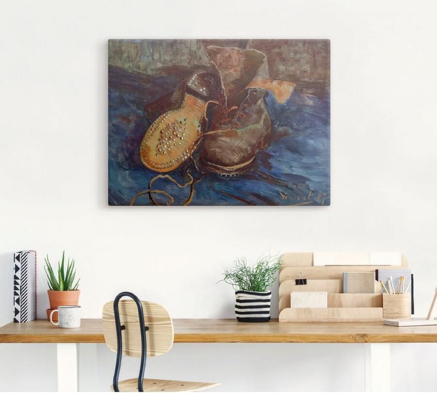 Artland Artprint op linnen Een paar laarzen 1887 gespannen op een spieraam - Foto 3