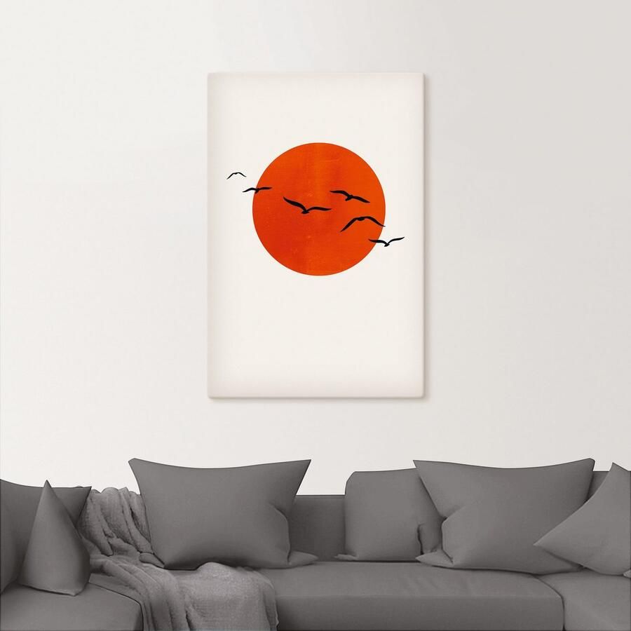 Artland Artprint op linnen Een zonnige dag gespannen op een spieraam