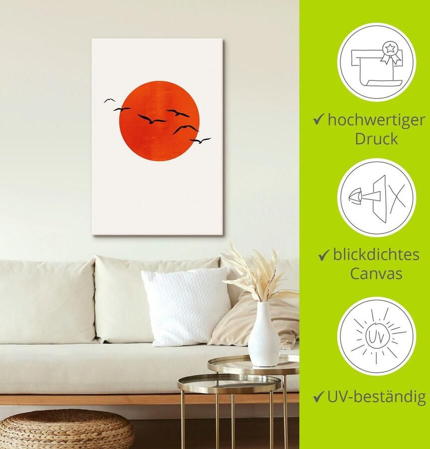 Artland Artprint op linnen Een zonnige dag gespannen op een spieraam - Foto 3