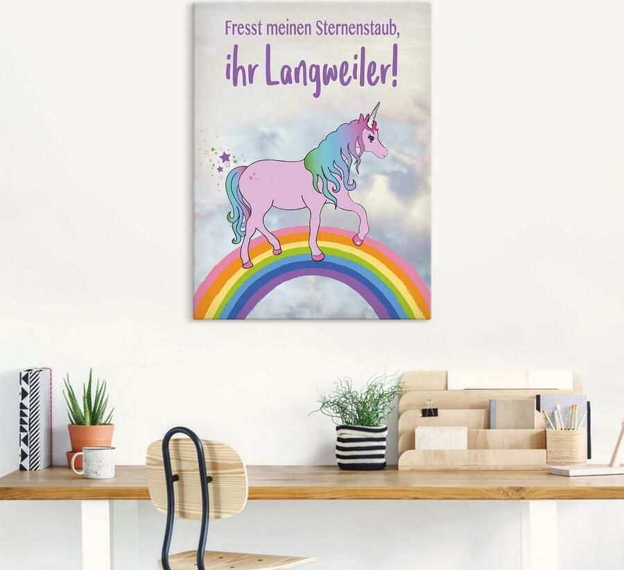 Artland Artprint op linnen Eenhoorn eet mijn sterrenstof - Foto 2