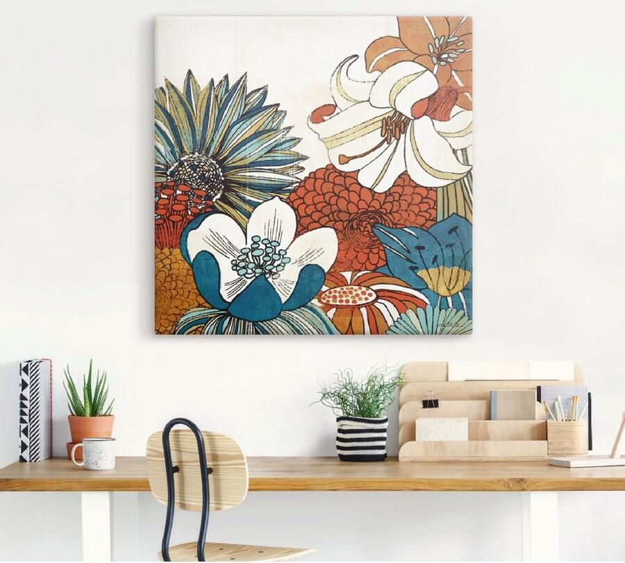 Artland Artprint op linnen Eigentijdse tuin II gespannen op een spieraam - Foto 3