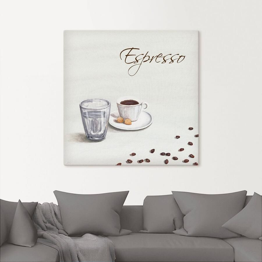 Artland Artprint op linnen Espresso III gespannen op een spieraam