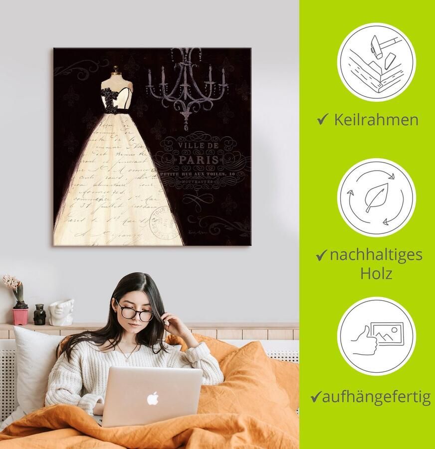 Artland Artprint op linnen Frans modelabel I gespannen op een spieraam