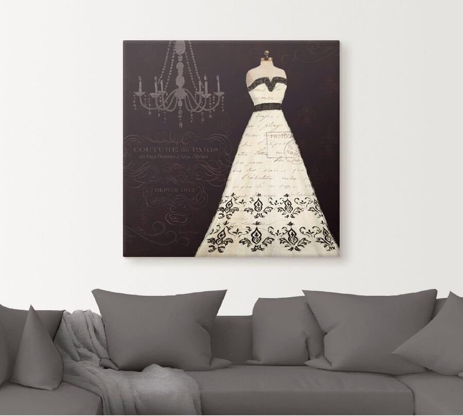 Artland Artprint op linnen Frans modelabel II gespannen op een spieraam - Foto 3