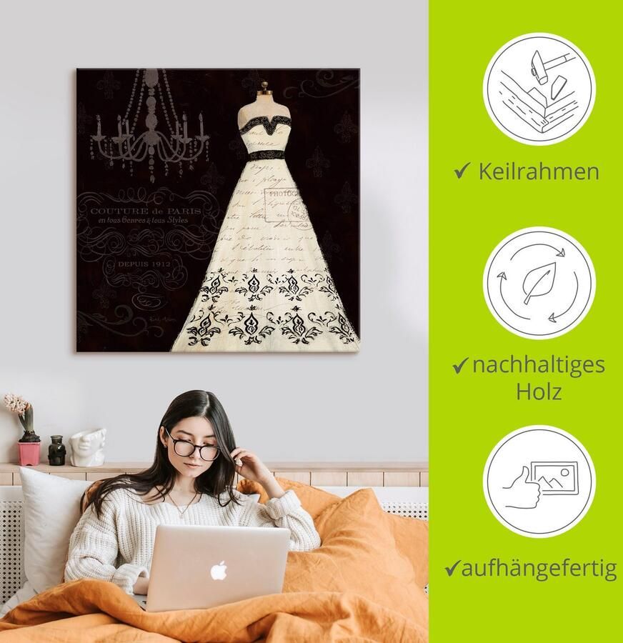 Artland Artprint op linnen Frans modelabel II gespannen op een spieraam