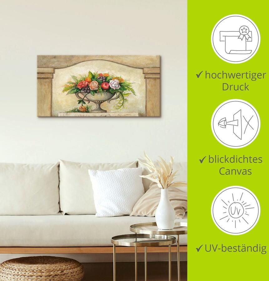 Artland Artprint op linnen Fresco stilleven gespannen op een spieraam - Foto 4