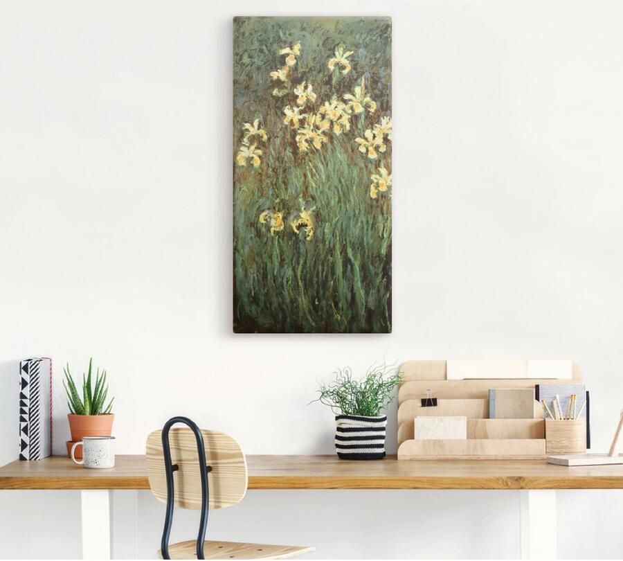 Artland Artprint op linnen Gele iris. gespannen op een spieraam - Foto 3